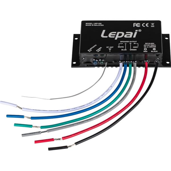 Lepai LWP-250 outdoor amplifier mounted on a boat for durable marine audio