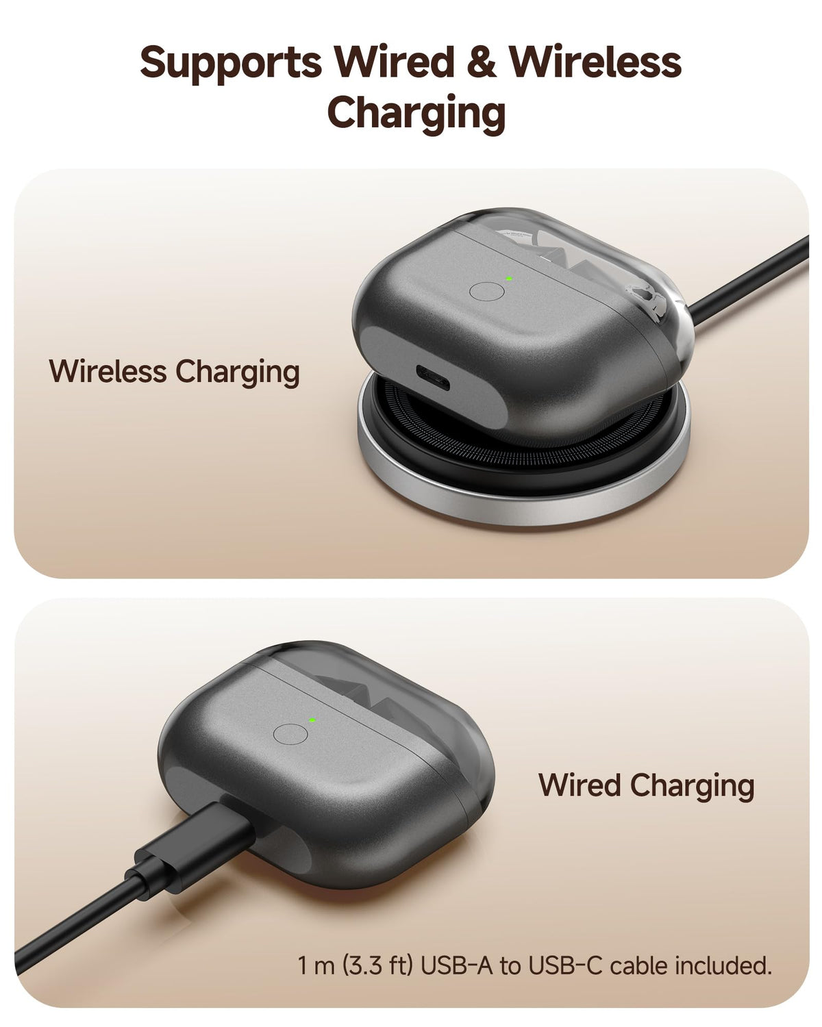 LeQuiven Buds 3 Pro interior showing a 450mAh battery for multiple recharges.