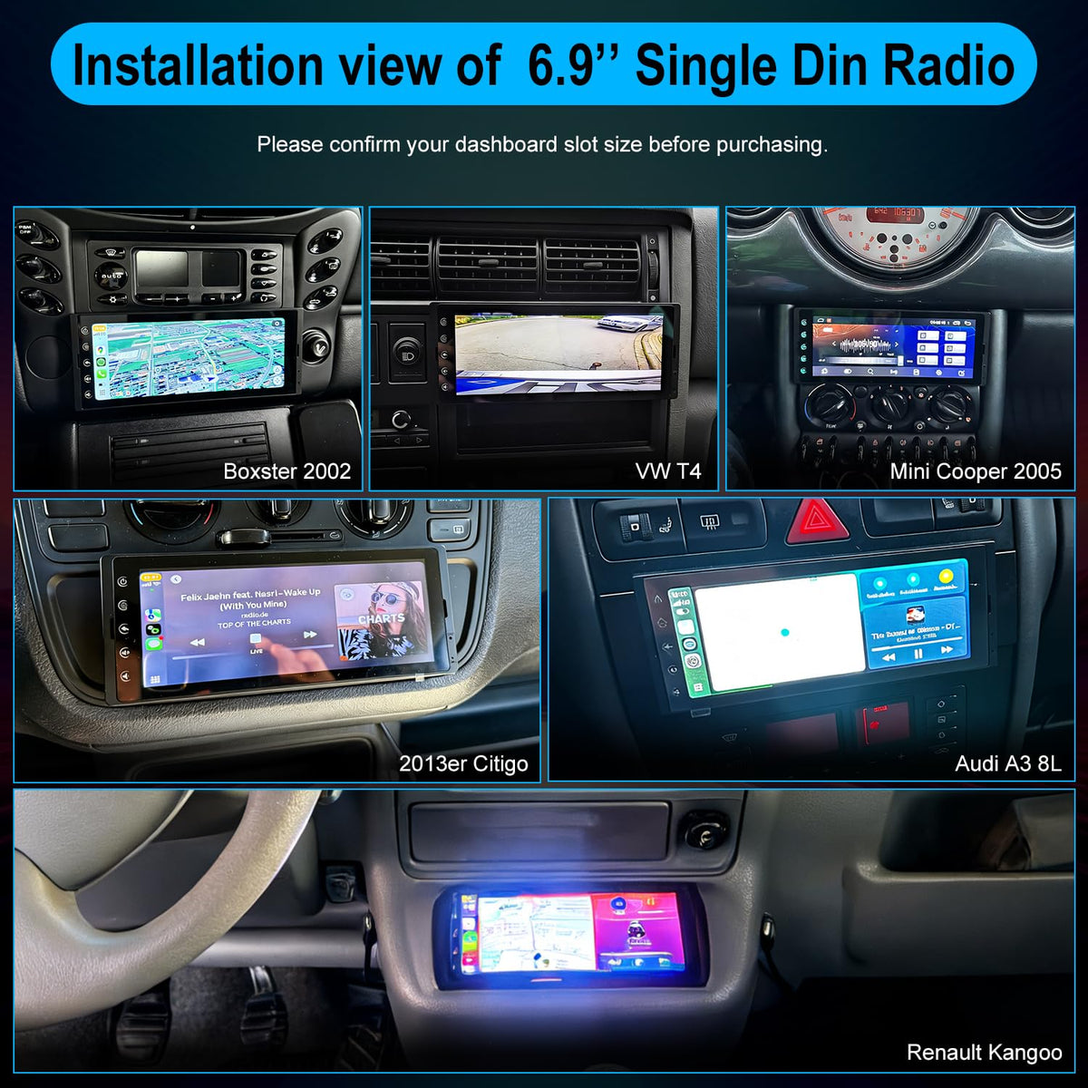 LEROAADZ fits standard single-DIN slot for simple upgrade