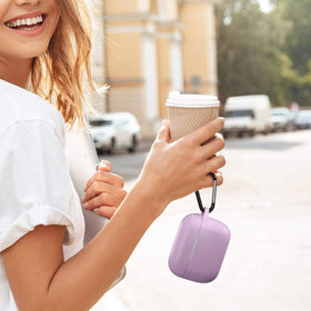 Lerobo lavender case front LED visible for charging status