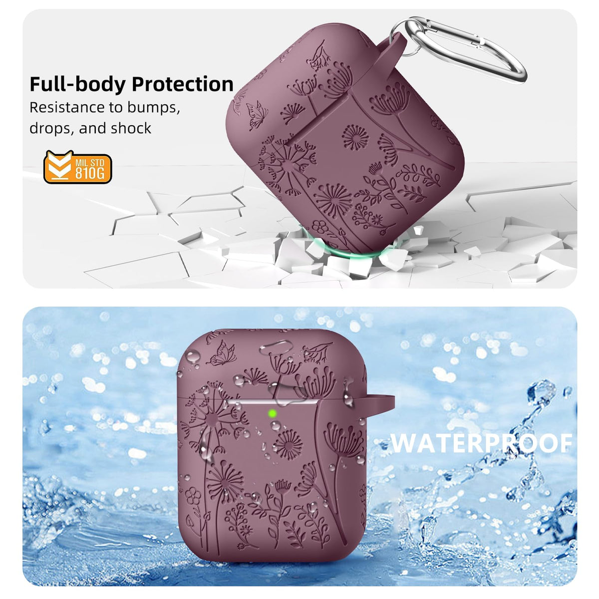 Lerobo AirPods Case Soft Silicone Material emphasizes baby-skin feel and durability