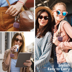 Lerobo AirPods Case with Carabiner Keychain for secure travel