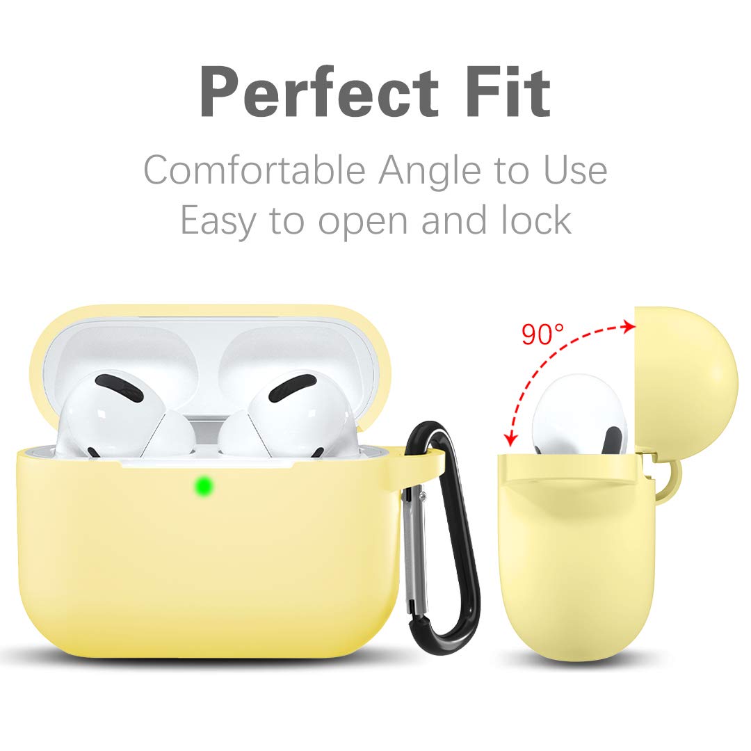 Lerobo AirPods Pro 2 case in 360° shockproof silicone protects against bumps.