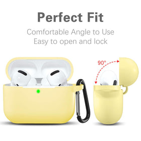 Lerobo AirPods Pro 2 case in 360° shockproof silicone protects against bumps.