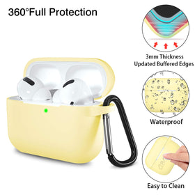 Lerobo AirPods Pro 2 case with metal carabiner for easy attachment.