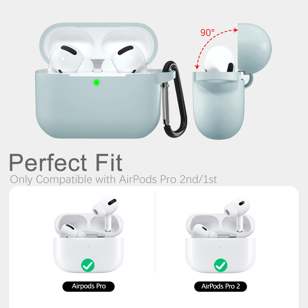 Lerobo AirPods Pro 2 turquoise dust-proof design guards against particles