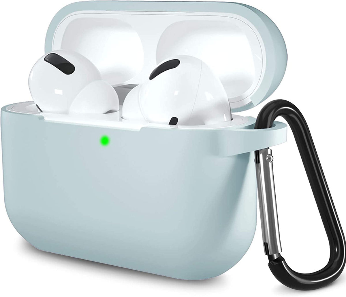 Lerobo AirPods Pro 2 turquoise case with front LED visible for charging status