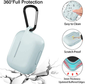 Lerobo AirPods Pro 2 turquoise washable silicone keeps case clean