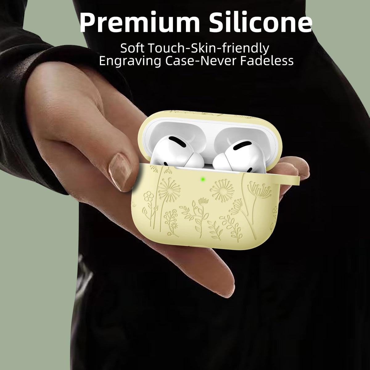 Lerobo AirPods Pro 2 precise cutouts with dust guard preserve easy charging and clean sound.