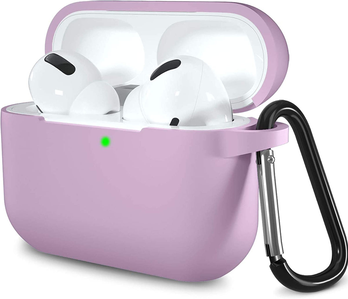 Lerobo AirPods Pro 2019/Pro 2 lavender case front view shows sleek protective cover