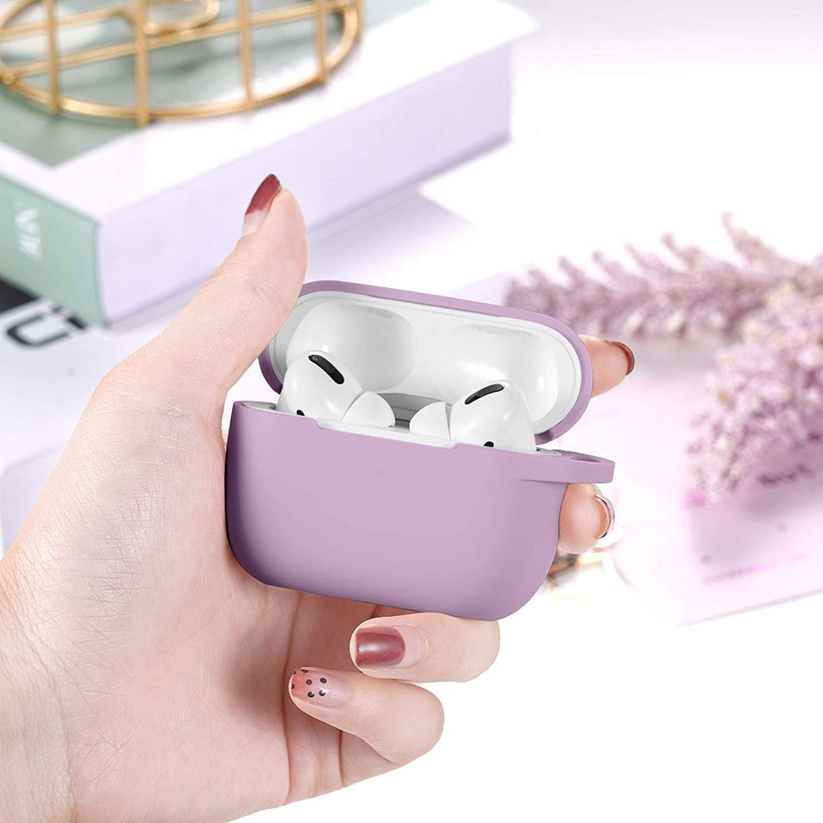 Lerobo lavender case side profile highlights snug fit and grip