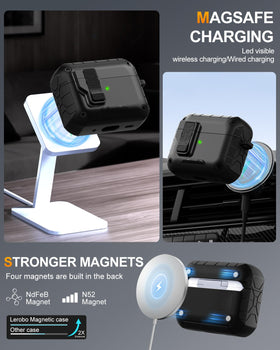 Lerobo magnetic lid and safety latch for secure one-hand access