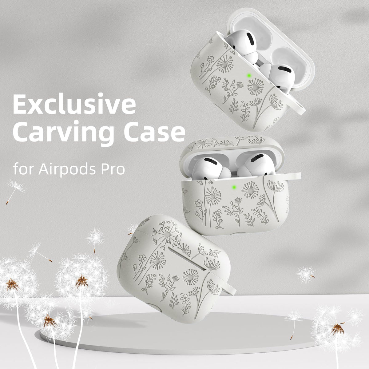Lerobo AirPods Pro case 2nd gen side profile with silicone durability.