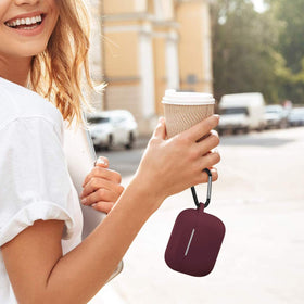 Lerobo burgundy color option complements Apple accessories