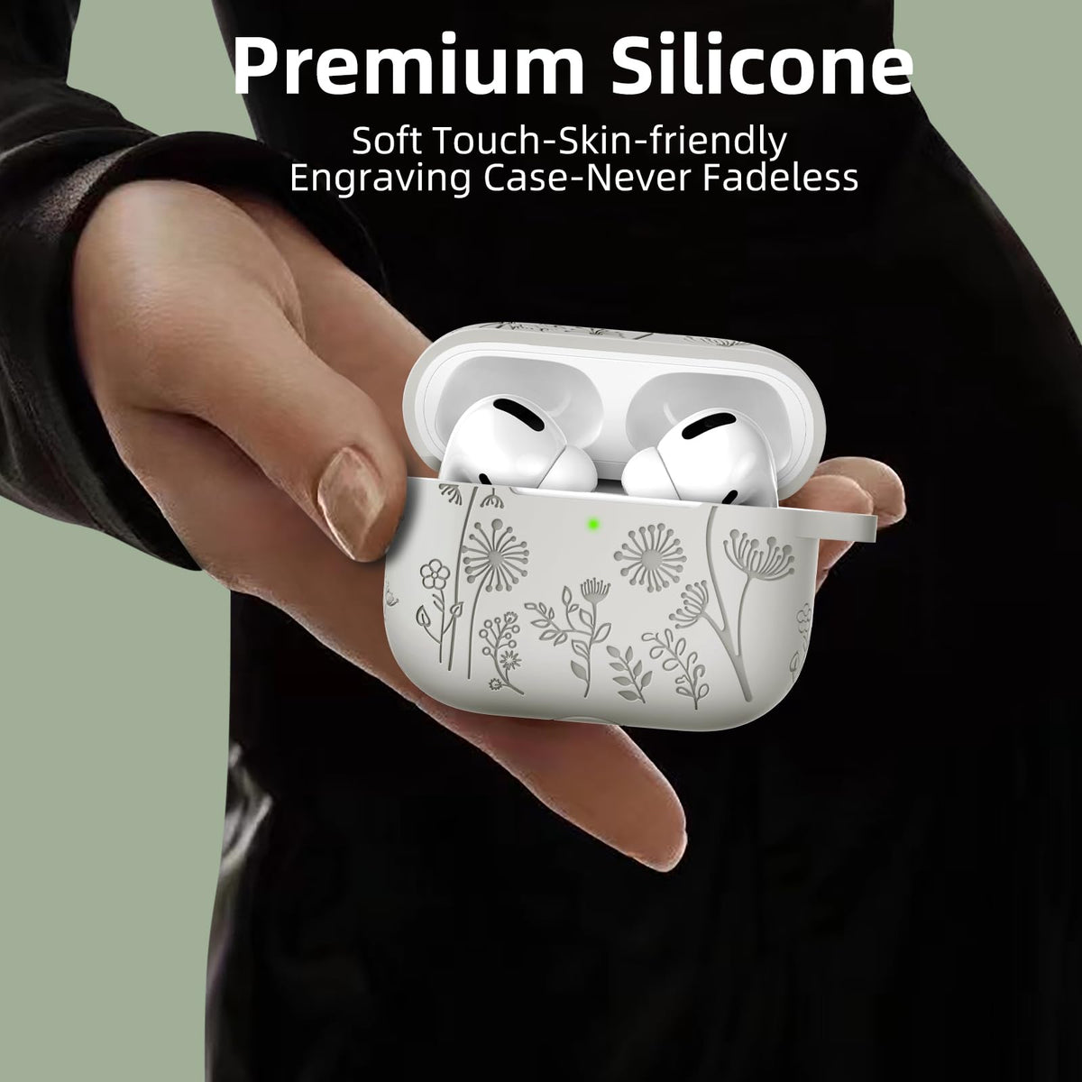Lerobo AirPods Pro case precise cutouts enable easy charging.
