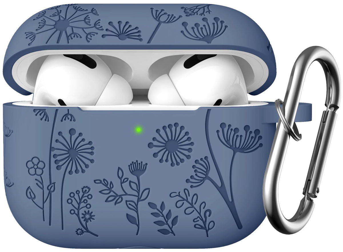 Lerobo AirPods Pro flower engraving case adds stylish daily protection.