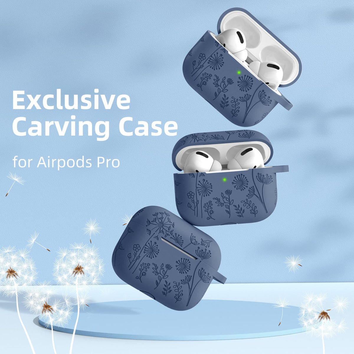Lerobo AirPods Pro front LED visible case keeps status light accessible.