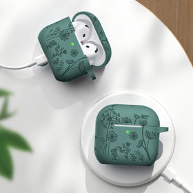Lerobo AirPods 4 pine-green charging port access for charging.