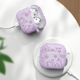 Lerobo engraved pattern closeup with lavender color.