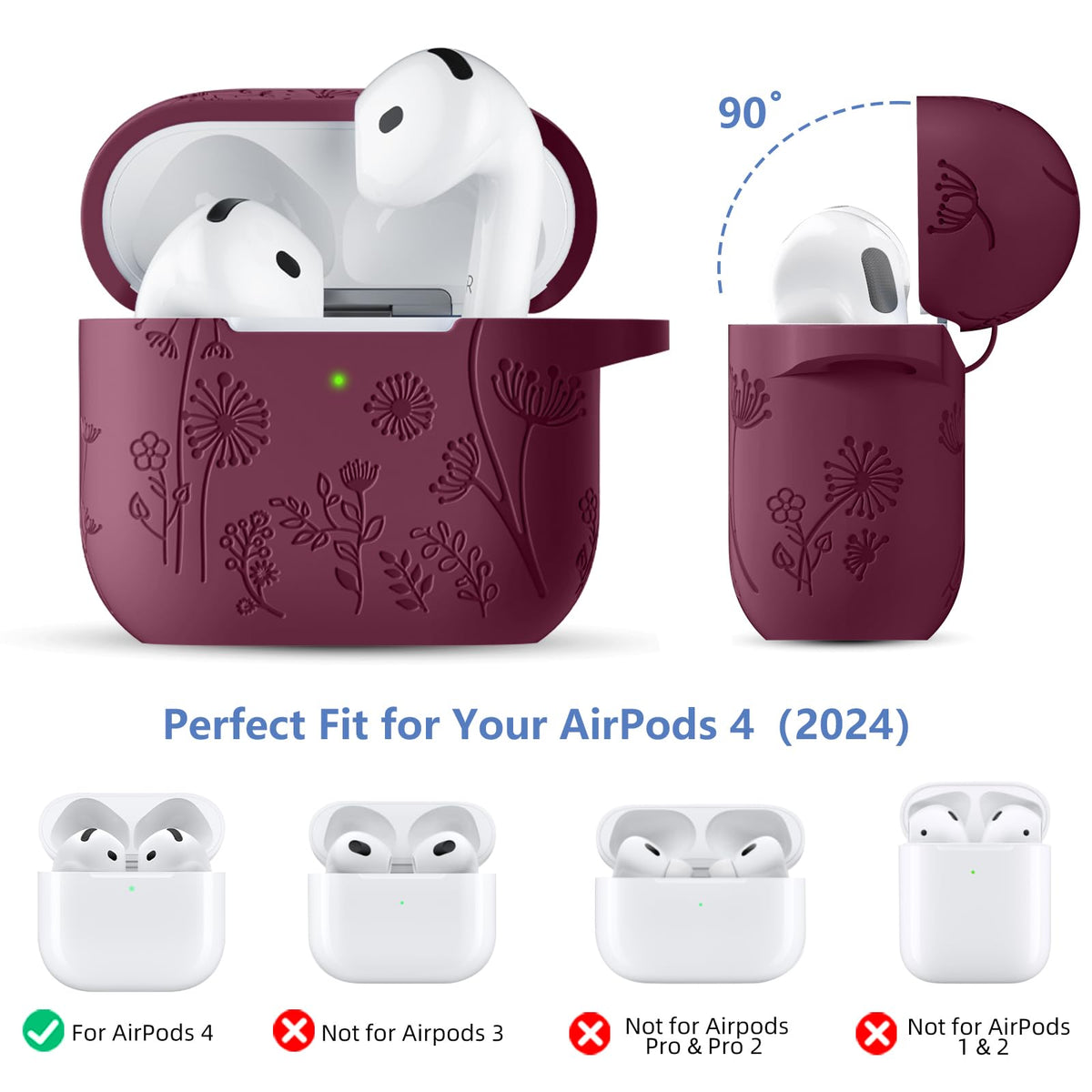 Lerobo AirPods 4 engraved pattern stays vibrant over time