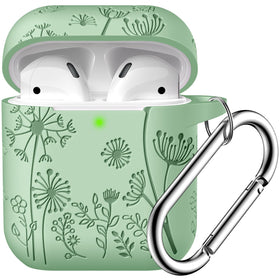 Lerobo flower engraved AirPods cover showing unique design and precise fit