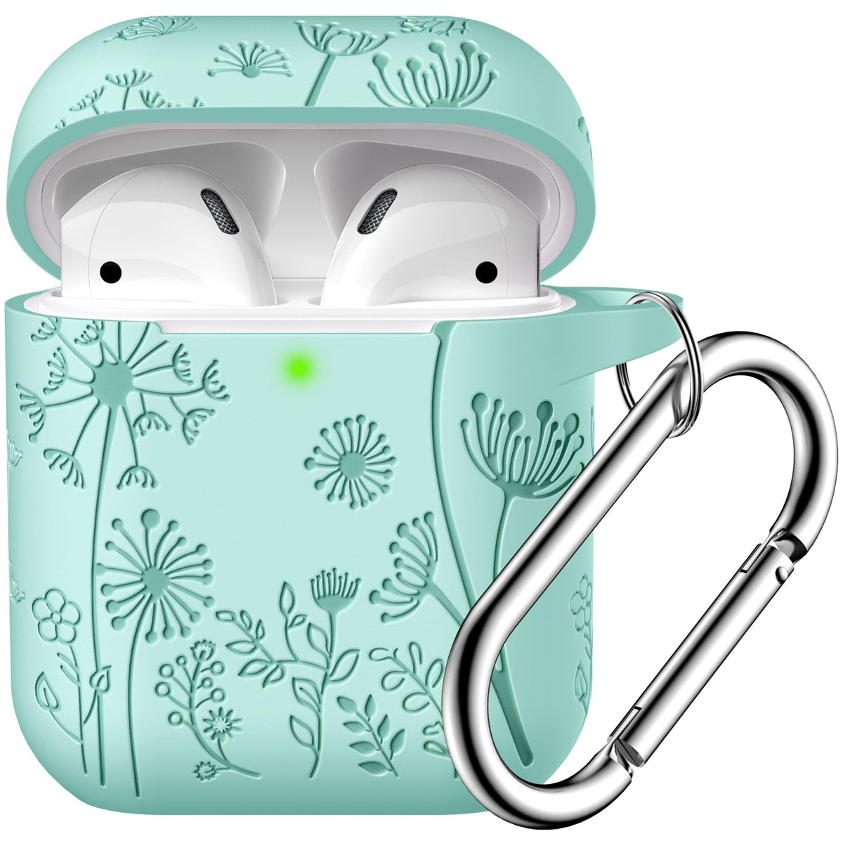 Lerobo flower engraved AirPods case offers a precise fit for AirPods 1st and 2nd Gen