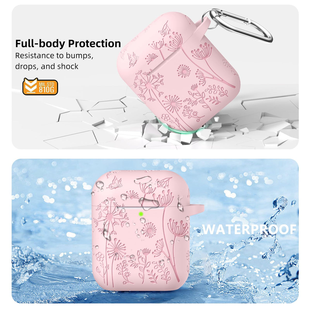Lerobo soft silicone AirPods case with baby-skin feel.