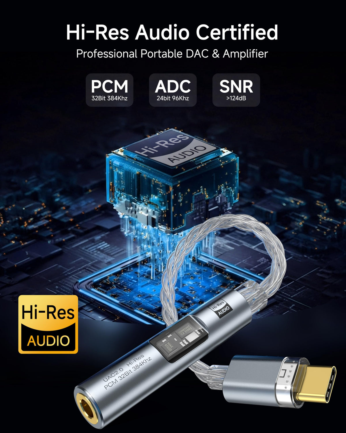 LERTOSEN 8-strand silver-plated copper cable minimizes signal loss