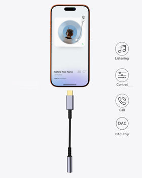LERTOSEN closeup of the dongle electronics highlighting Hi‑Fi DAC benefits
