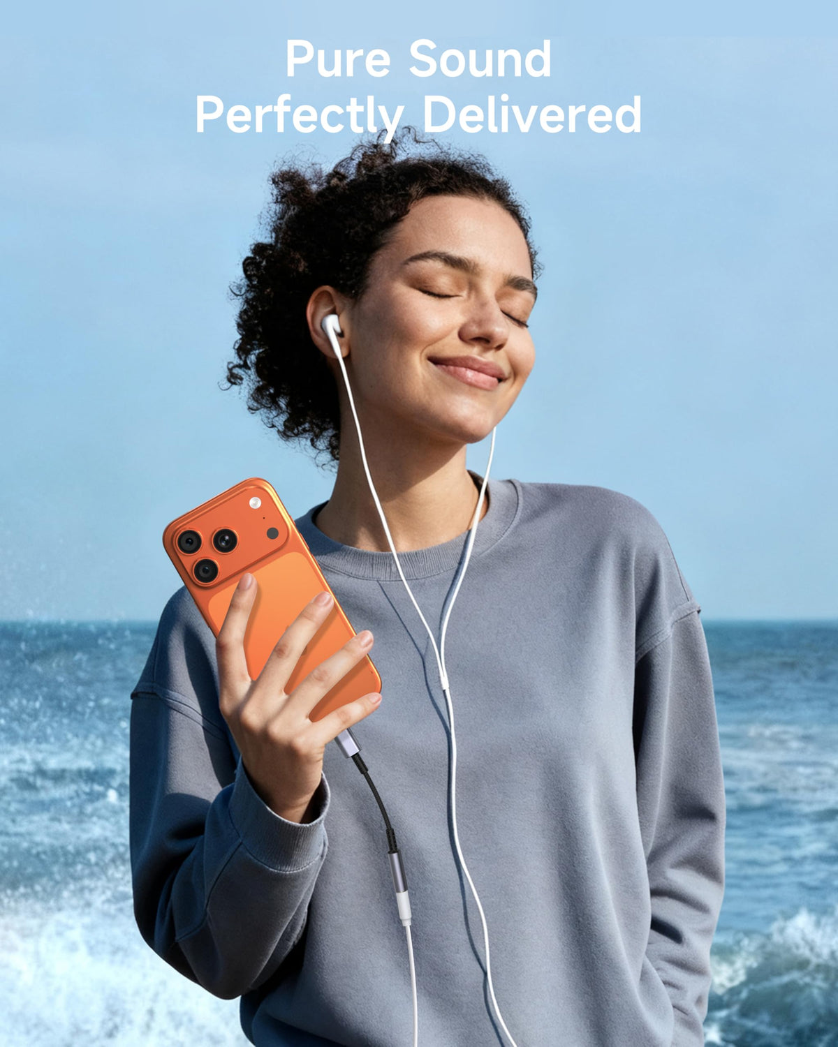 LERTOSEN adapter plugged into phone demonstrating clear audio use