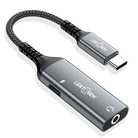Lertosen USB C to AUX dongle with compact design enables stable audio and charging on the go.