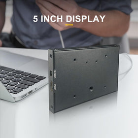LESOWN 5 inch monitor with included mini HDMI cable for easy setup.