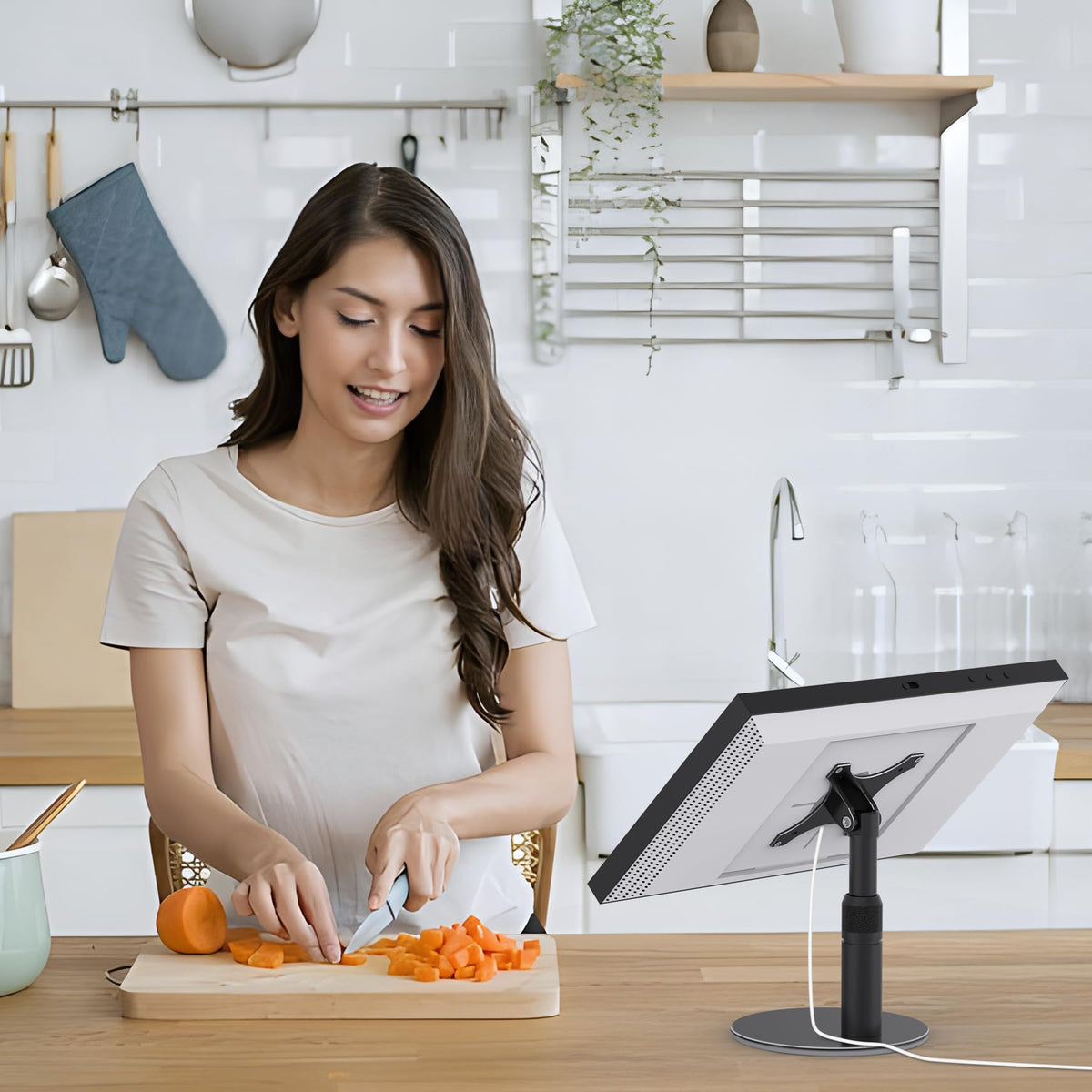 Letlar tiltable stand aluminum design pairs with modern desks and decor