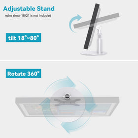 Letlar tiltable stand for Echo Show 15 enables flexible tilt and rotation.