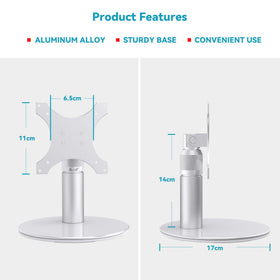 Letlar tiltable stand height boost adds 21 cm for better screen visibility.