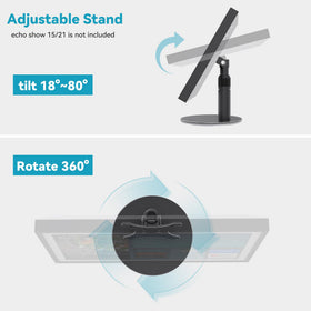 Letlar tiltable stand Echo Show 21 tilt enables precise screen angle for comfortable viewing