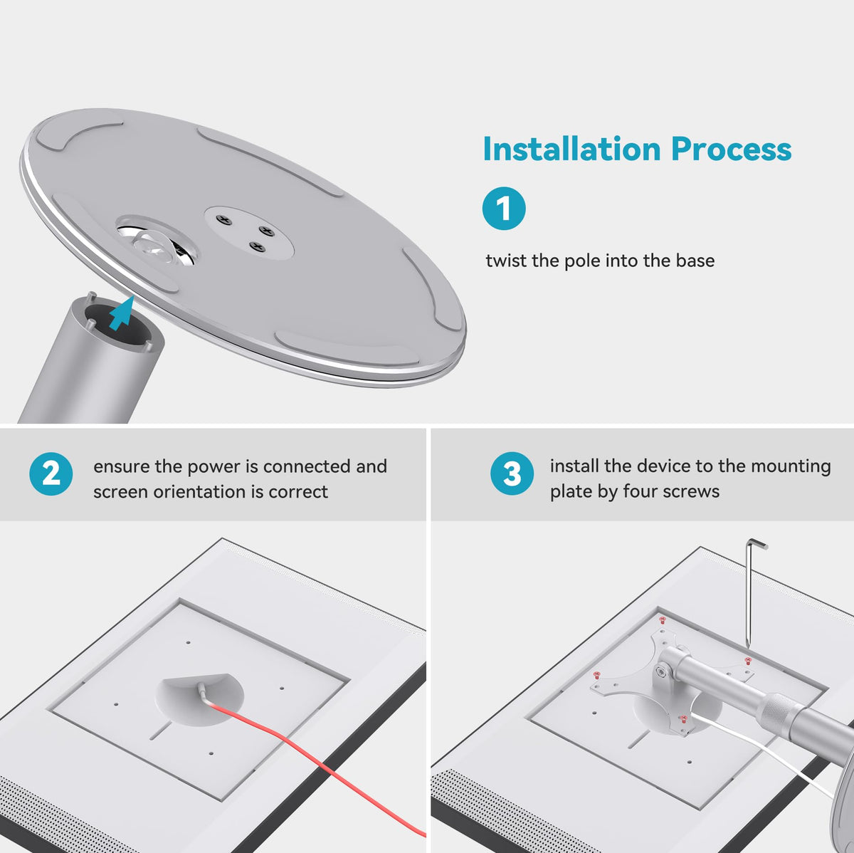 Letlar tiltable stand Echo Show 21 tilt up to 90 degrees.