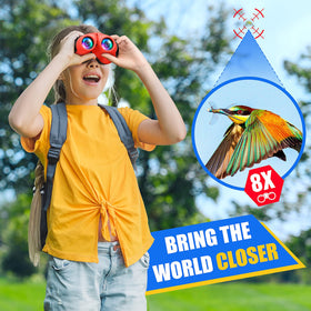 LET'S GO! rugged binoculars with shock-proof rubber armour withstand drops.