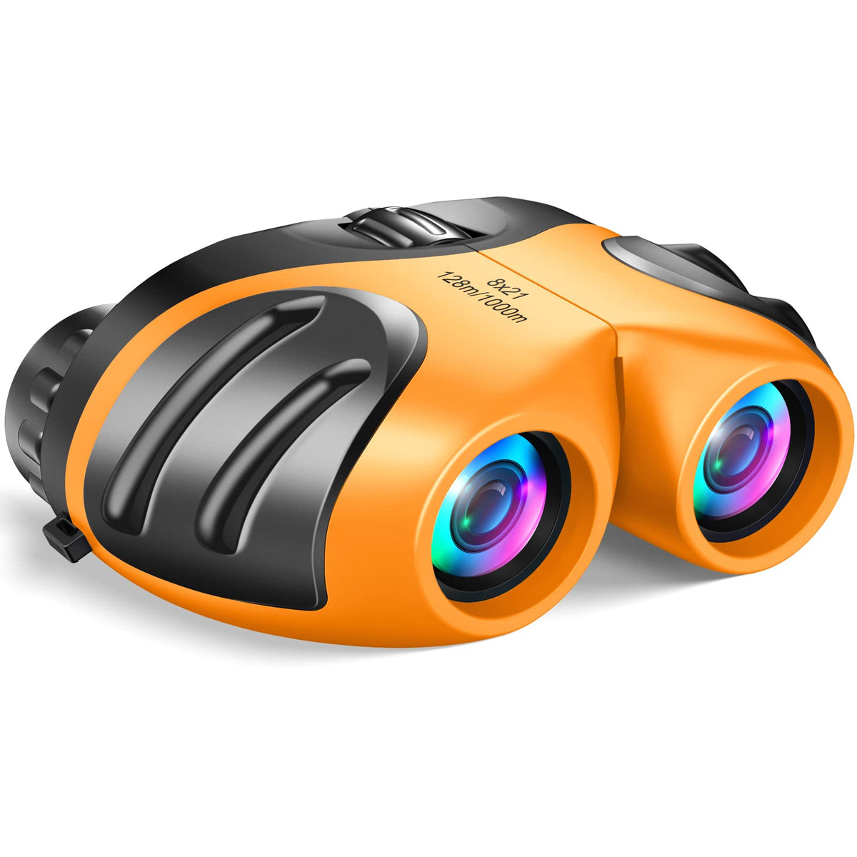 LET'S GO! Kids binoculars front view shows clear 8x magnification for outdoor exploration.