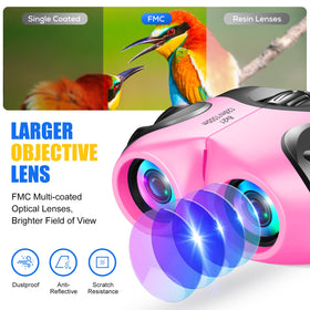 LET'S GO! crystal-clear view with green-coated optics for vibrant scenes.