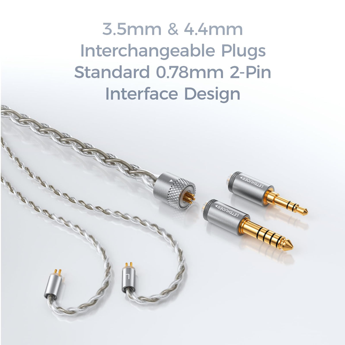 Letshuoer Astralis 0.78 mm 2-pin connector provides secure connections