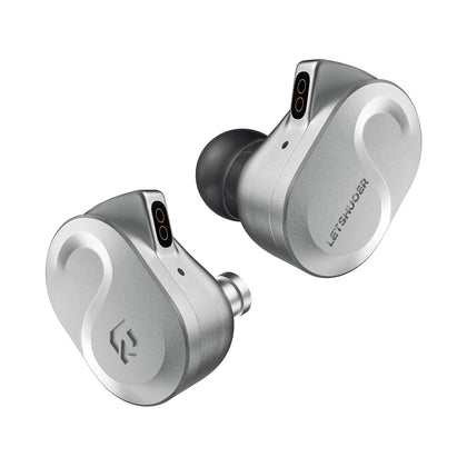 Letshuoer S08 front shell in silver showing precise CNC finish and premium durability