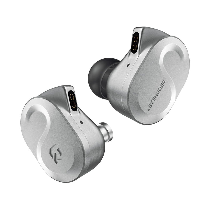 Letshuoer S08 front shell in silver showing precise CNC finish and premium durability