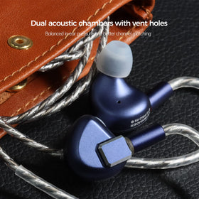 Letshuoer S12 Pro swappable jacks showing versatility with multiple plugs.