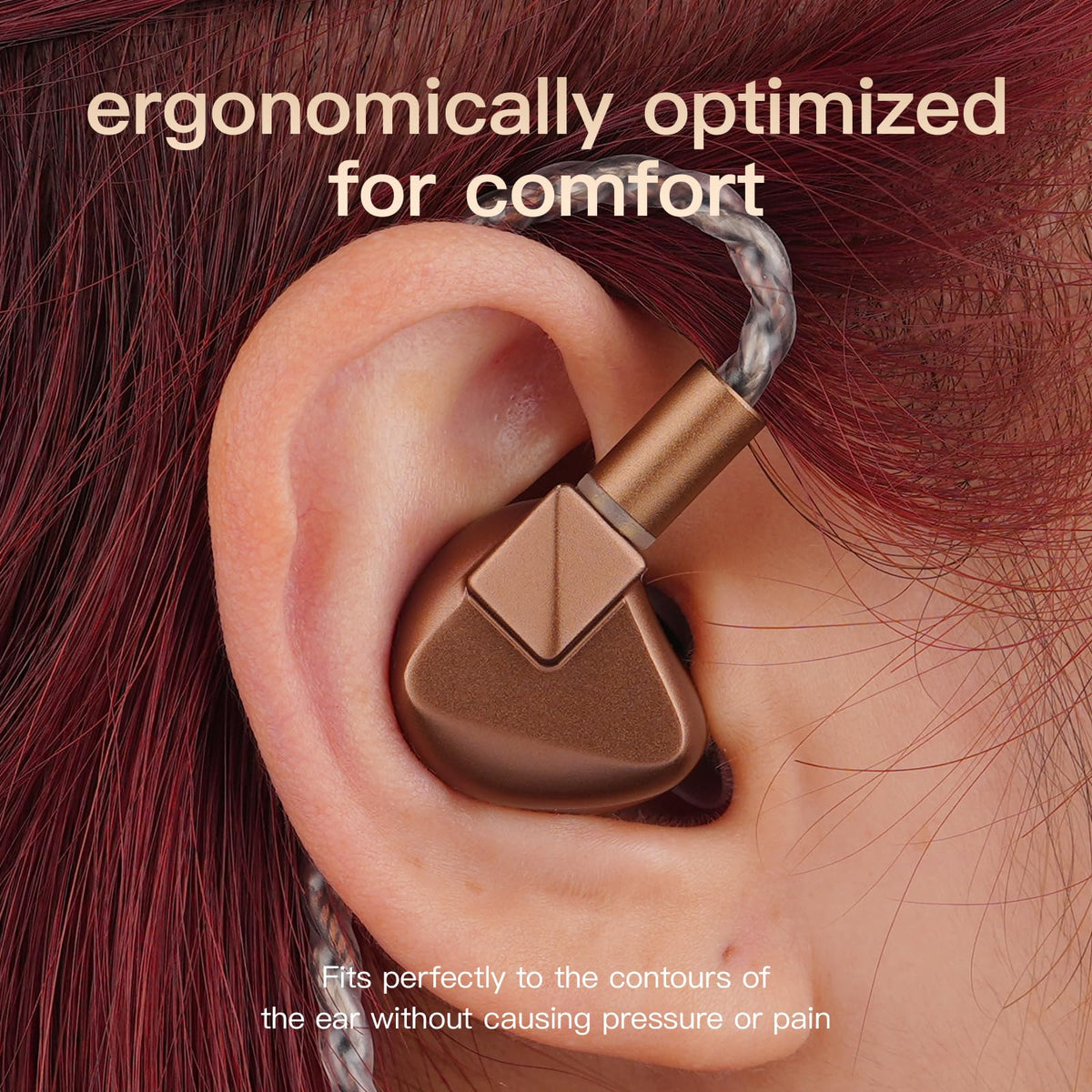 Letshuoer S12 Ultra in-ear assembly demonstrating secure fit