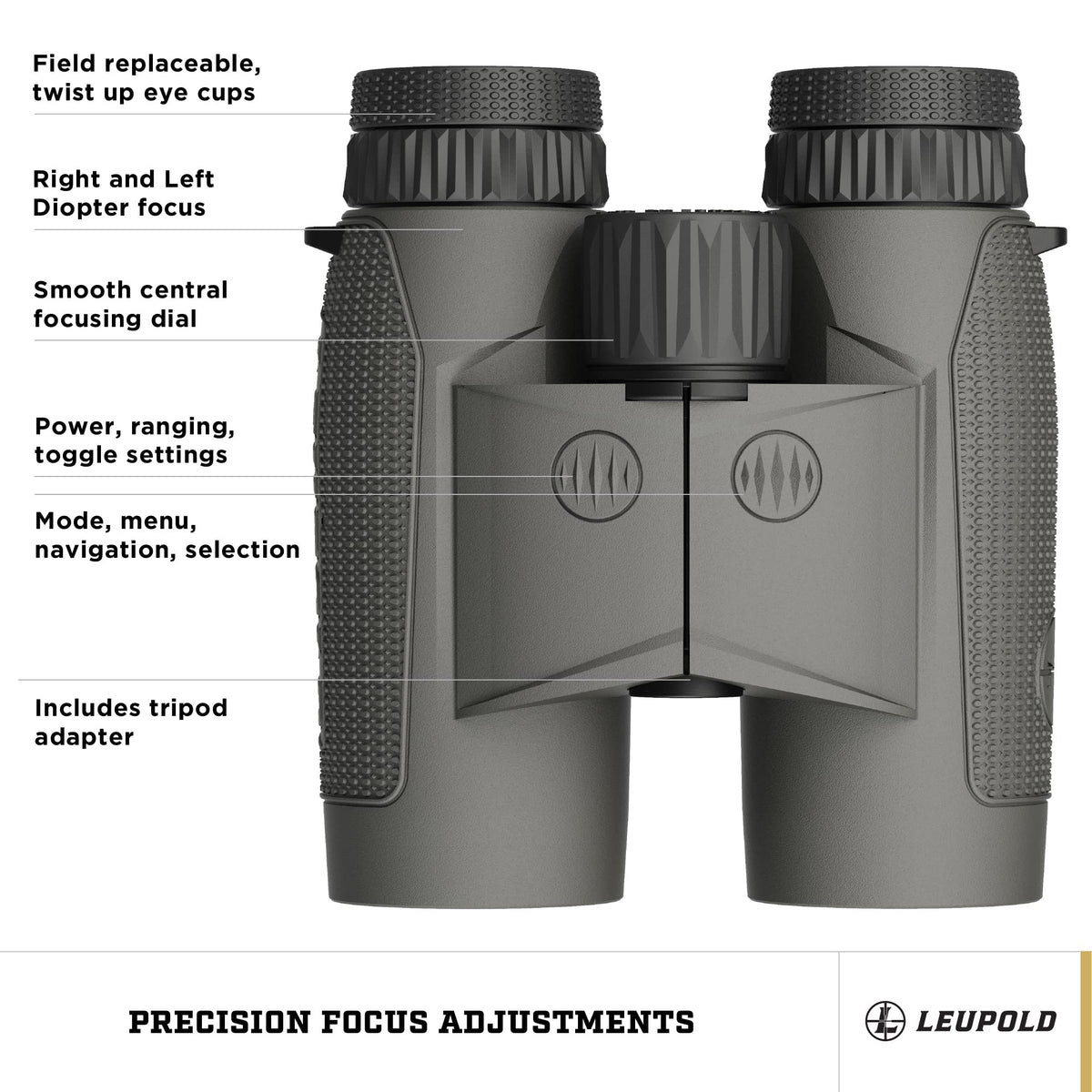 Clear range reading display on Leupold BX-4 Range HD TBR/W 10x42