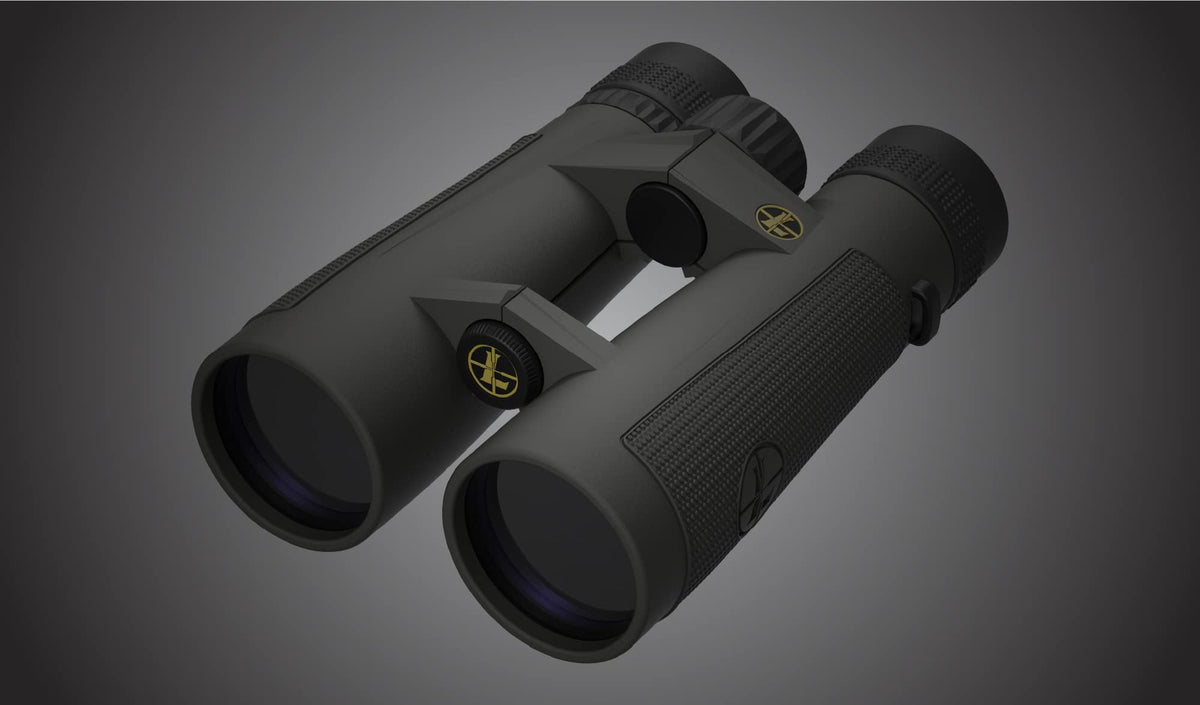 Leupold BX-5 Santiam HD 12x50 compact grip supports steady viewing on hikes.