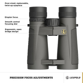 Leupold BX-5 Santiam HD focusing system demonstrating smooth, precise adjustments.