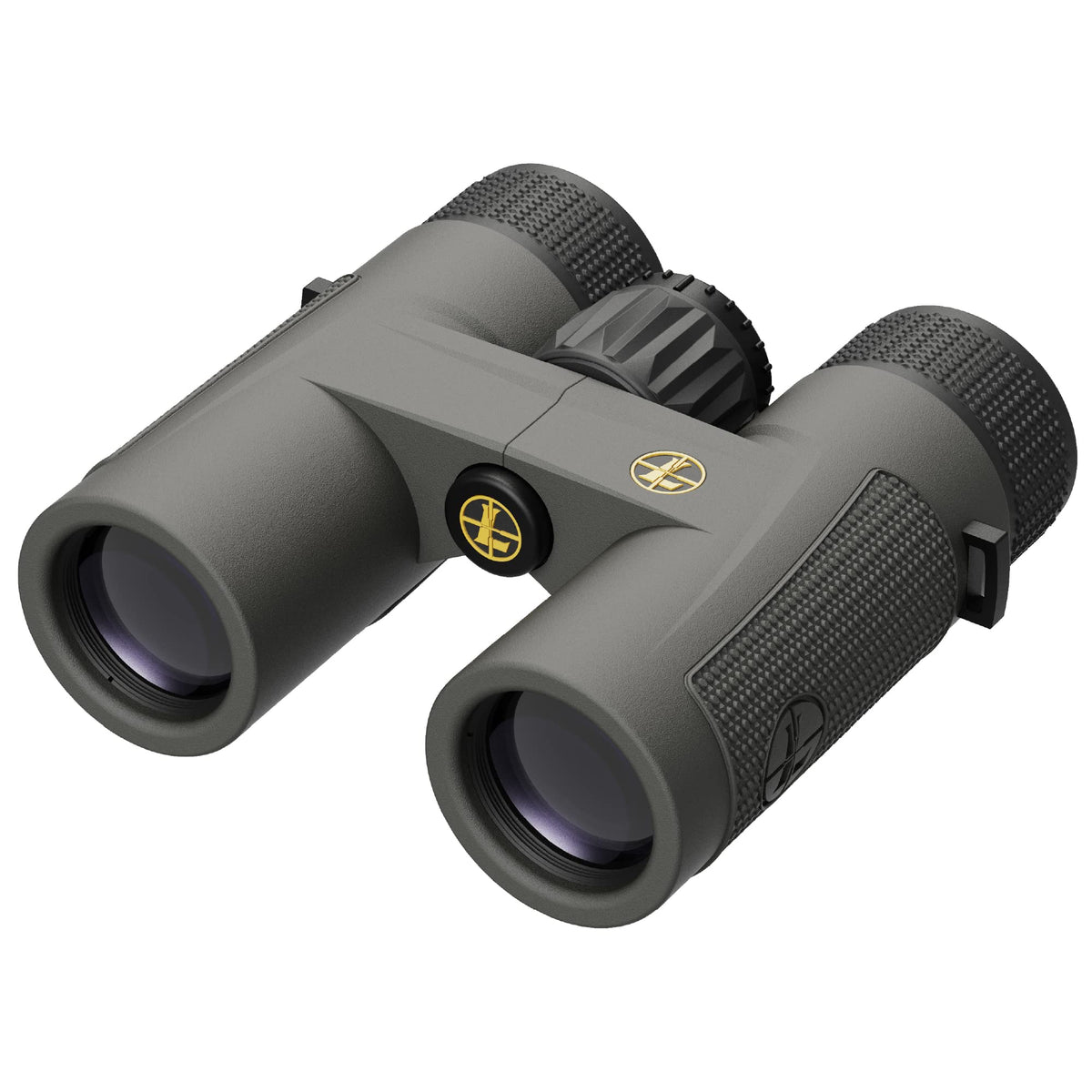 Leupold BX-4 Pro Guide HD 10x32 Shadow Gray close-up lens detail highlighting edge-to-edge clarity.