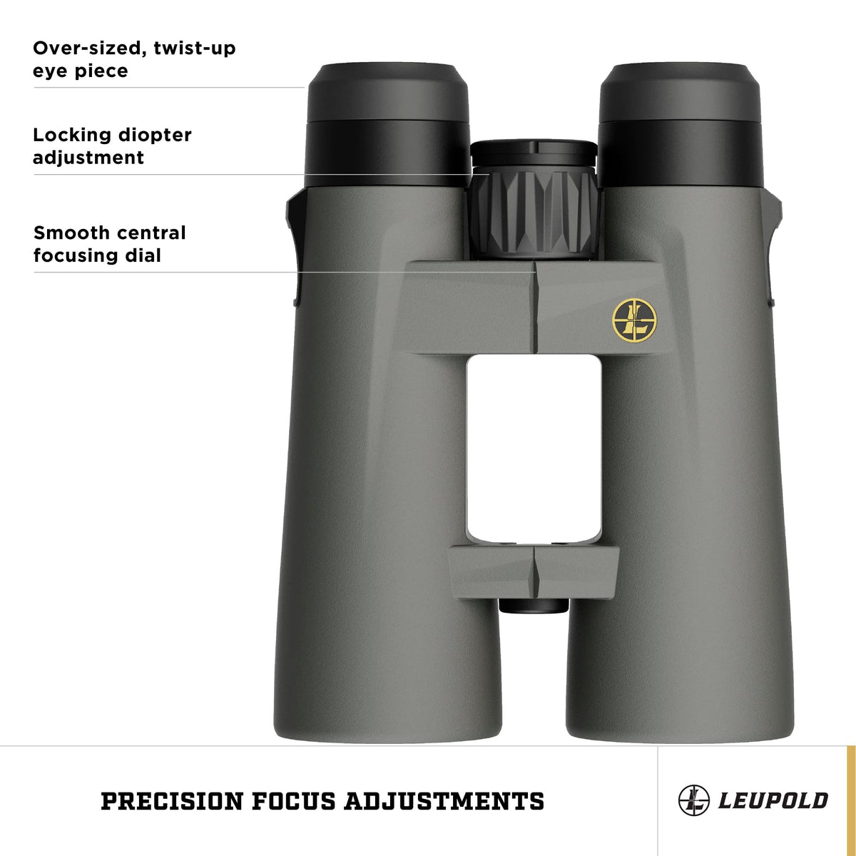 Leupold BX-4 Pro Guide HD 12x50 Elite Optical System boosts brightness and clarity.